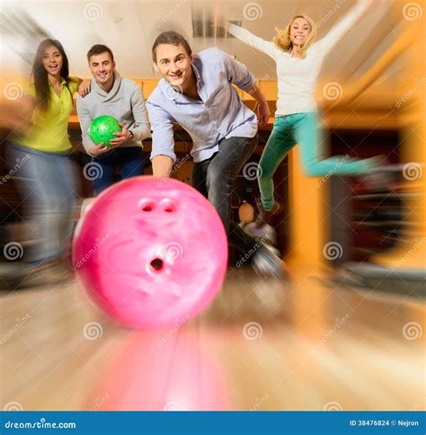 People Playing Bowling Stock Photo Image Of Achievement 38476824