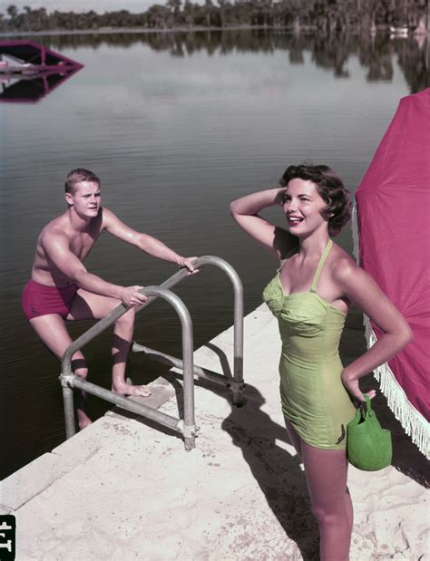 Florida Memory Models Posing In Jantzen Bathing Suits At Cypress Gardens