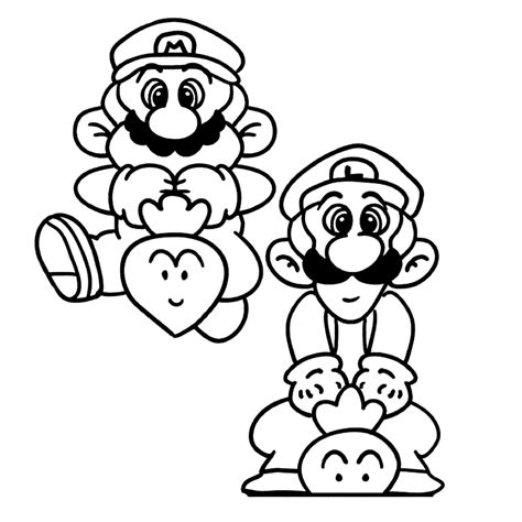 Leuk voor kids Mario & Luigi Super mario coloring pages, Mario