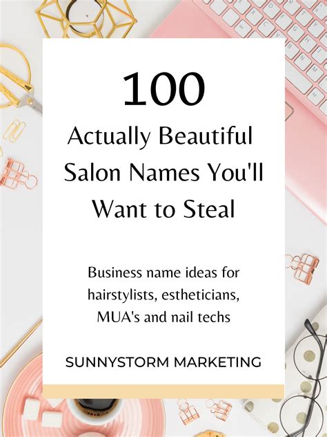 100 Actually Beautiful Salon Names For Hairstylists Estheticians And