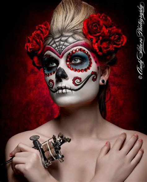 Andy S Sugar Skull Artwork Sugar Skull Face Sugar Skull Makeup Sugar Skulls Candy Skulls