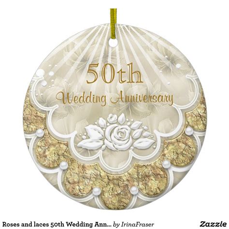 The 50th Wedding Anniversary Ornament Is Shown