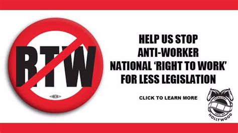 Join The Fight Against National ‘right To Work’ For Less Legislation Teamsters Local 399 Hollywood