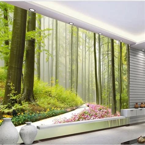 Beibehang Custom Large Scale Murals High Definition Forest Flower Road