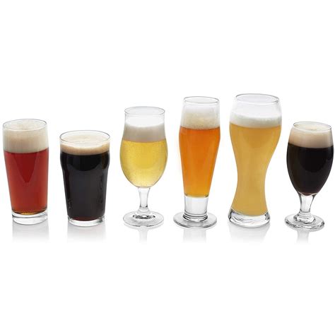 Craft Brews Assorted Beer Glasses Set Of 6 Type Specific Glassware Brings Out The Unique