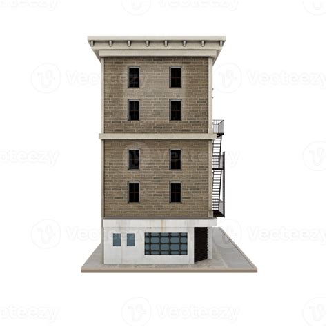 Free 3d American Style Company Apartment Or Building Model Isolated