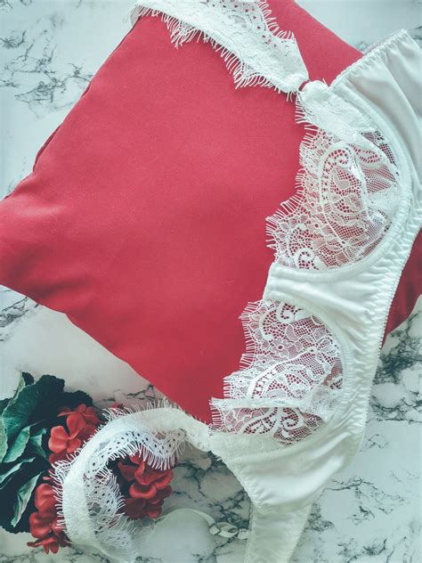 red panties lace lingerie christmas stockings panties holiday decor red needlepoint