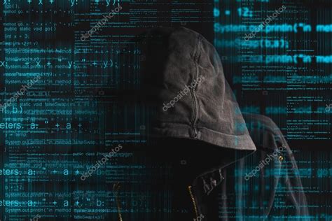 Faceless Hooded Anonymous Computer Hacker Stock Photo By