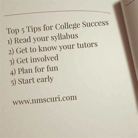 Learning To Write Top Five Tips For College Success