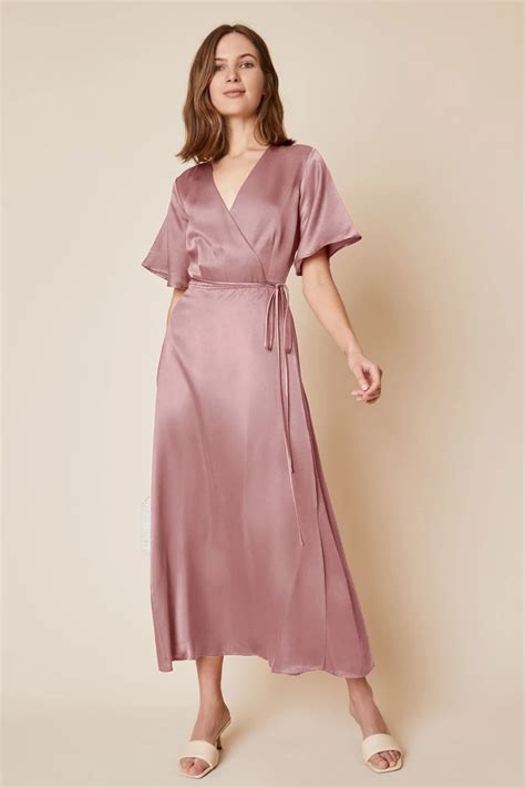 Lola Wrap Dress In Blush · Whimsy And Row Sustainable Clothing