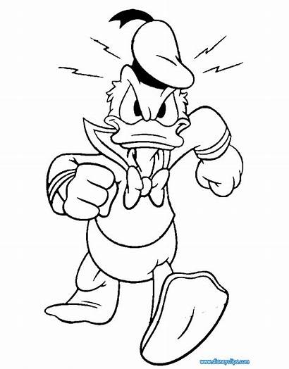 Donald Duck Coloring Angry Pages Disneyclips Disney