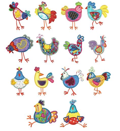 Chickens Applique Machine Embroidery Designs Designs By Juju Machine Embroidery Patterns