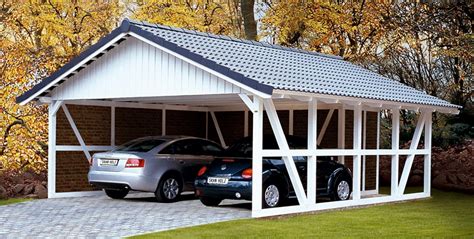 Das auto ist der deutschen liebstes fortbewegungsmittel. Hochwertige Satteldach-Carports kaufen | Holz- und Gartenwelt