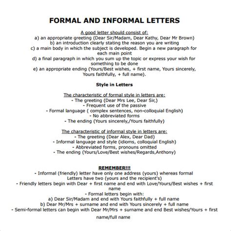1 formal and informal letters a good letter should consist of: FREE 7+ Sample Official Letter Formats in PDF | MS Word
