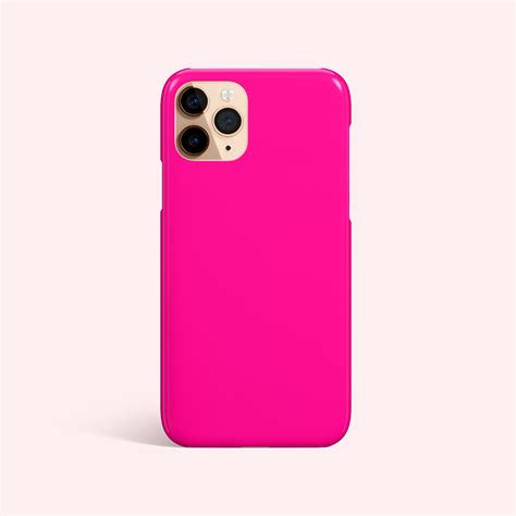 Bright Pink Neon Phone Case For Iphone 12 11 X Xs Xr Se 8 7 6 Etsy
