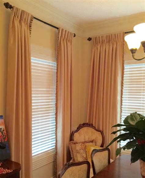 See more ideas about dining room curtains, curtains, home decor. Tone on tone with trim dining room draperies | Custom ...