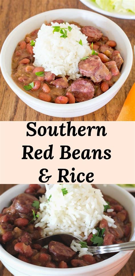 The beans are flavored with sausage, chopped garlic and vegetables, and cayenne pepper. Southern Red Beans and Rice | Pear Tree Kitchen