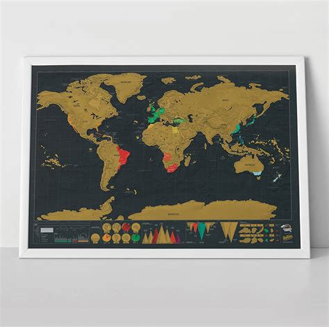 Scratch Map Deluxe World Map Poster By Luckies