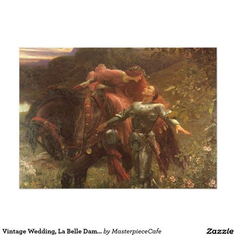 Vintage Wedding La Belle Dame Sans Merci Dicksee Invitation Zazzle