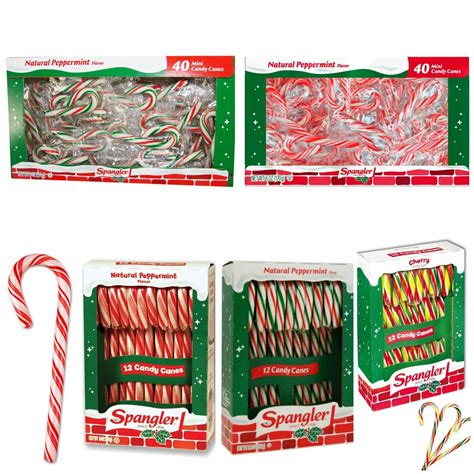 Spangler Candy Canes Box 150g Natural Peppermint Cherry Flavor