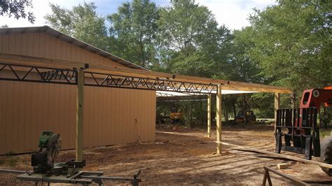 Pole Barn Lean To Trusses Barn Red Color Schemes