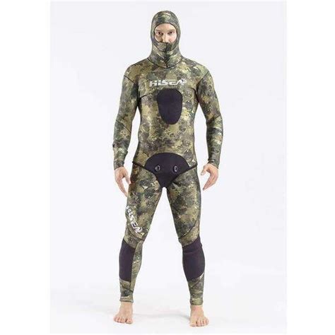 Hisea Men S Mm Camouflage Wetsuit Piece Spearfishing Suit With