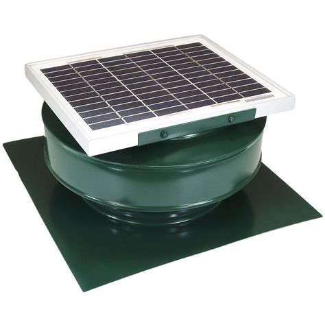 Active Ventilation 365 Cfm Green Powder Coated 5 Watt Solar Powered