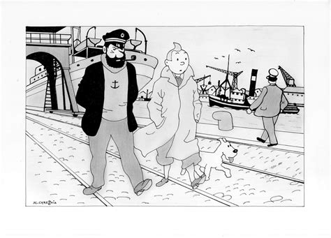 Tintin et Milou Dessins à l encre