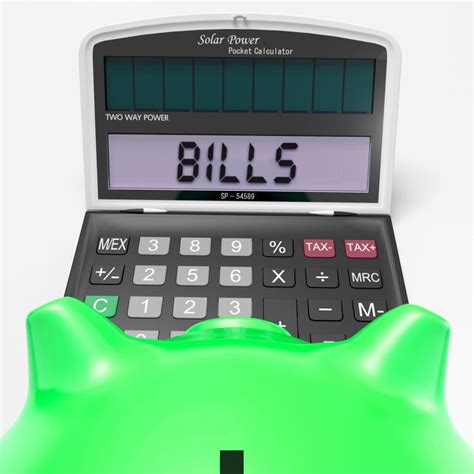 Bills Calculator Shows Invoices Payable And Accounting Free Stock