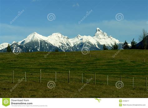 Snow Covered Mountain Stock Image Image Of Green Capped 2159277