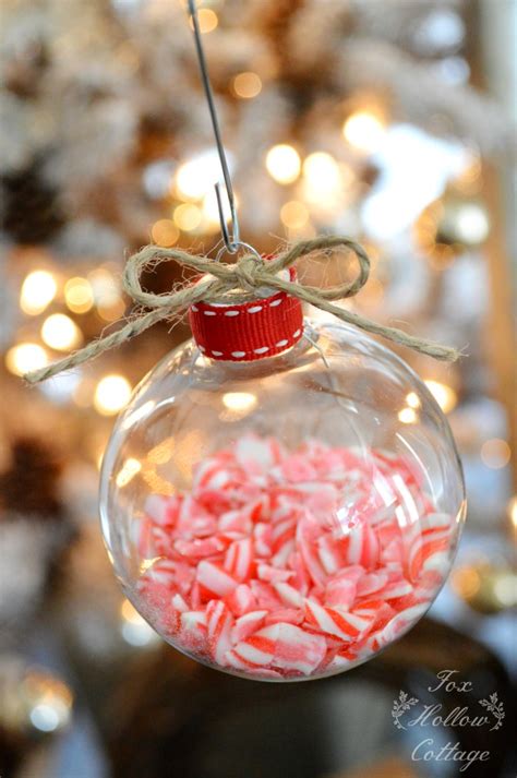 Diy Clear Christmas Ornament Candy Canes In Glass