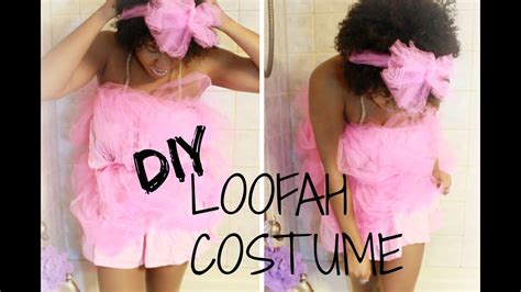 All you need is a little colored tulle and elastic to complete the look. DIY Halloween Costume// Loofah - YouTube