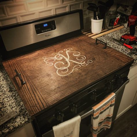 Wooden stove top cover designs. Wife wanted stovetop cover. I made stovetop cover ...