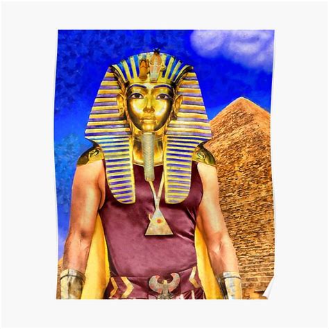 Tutankhamun Pharaoh Tutankhamun Pyramid Of Egypt Art Poster For
