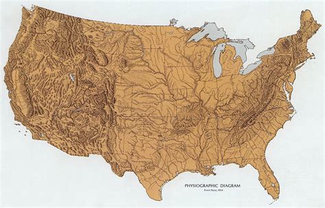 Landform Map Of The United States Map
