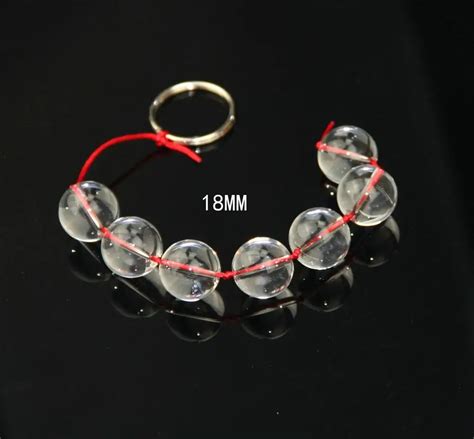 dia18mm glass anal beads big smooth crystal balls butt plug sex toys for women men gay anal