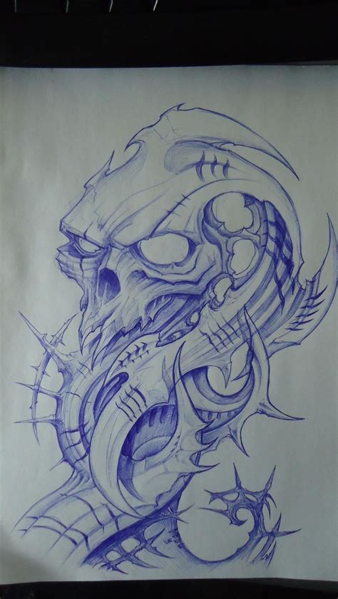 Biomech Skull Design By Diegoct92 On Deviantart Biomechanical Tattoo
