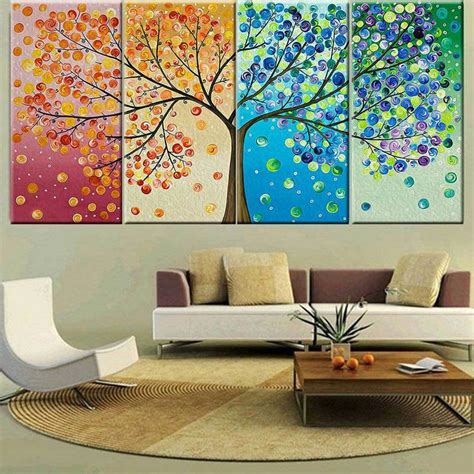 Diy Canvas Wall Art Frameless Oil Painting Core Quadruple Four Color