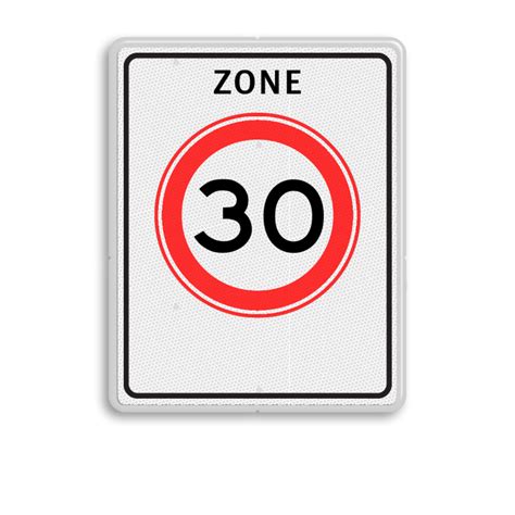 Snelheidsbord A1 Begin Zone 30 Kilometer Per Uur Informatiebordnl