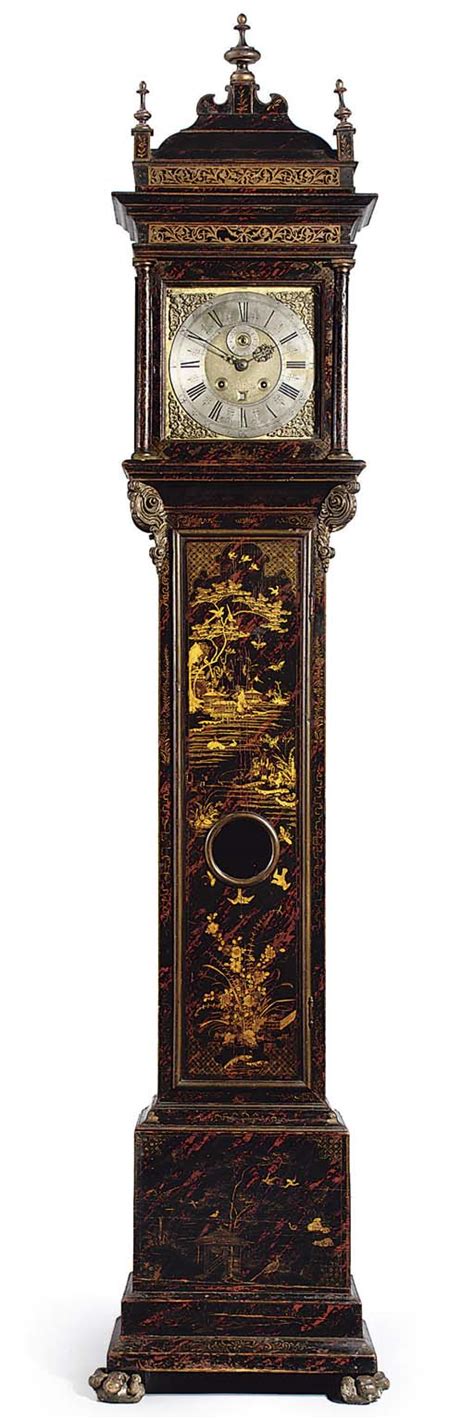 A Queen Anne Tortoiseshell Japanned Striking Month Going Longcase Clock