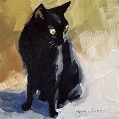 Paintings From The Parlor Black Cat Art Cat Painting Animal Paintings