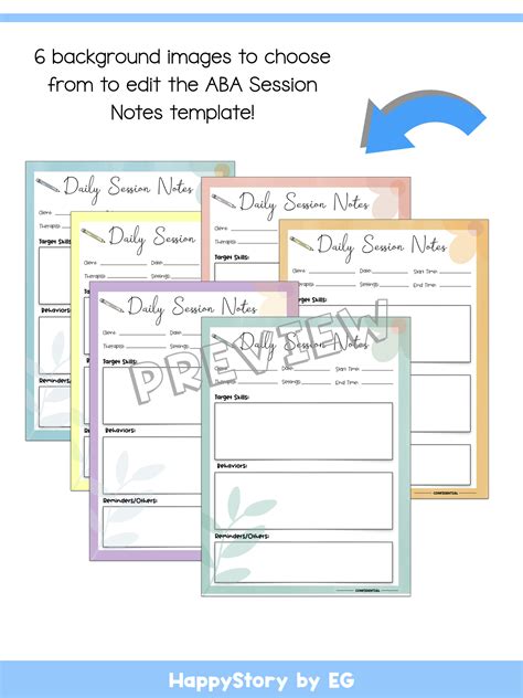 Aba Therapy Daily Session Notes Template For Parent Communication