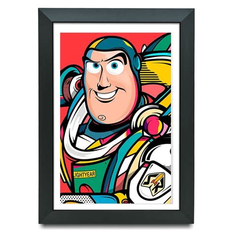 Quadro Buzz Lightyear Toy Story Moldura 33x24cm Elo7