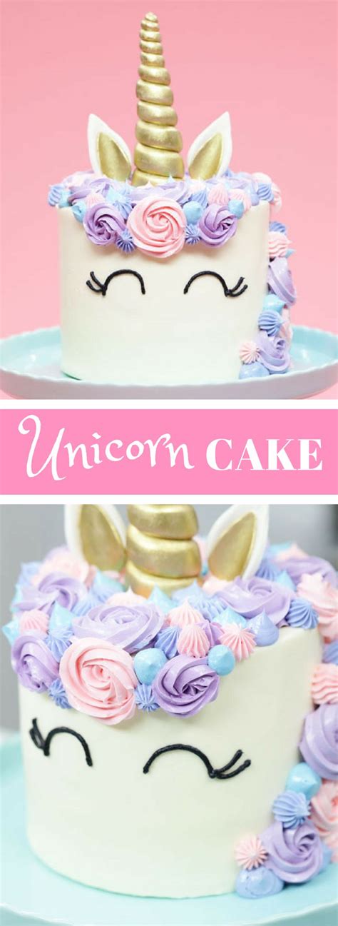 This unicorn cake comes together so quick, it's like magic! How to make a Unicorn Cake | Easy Recipes | How to make a ...