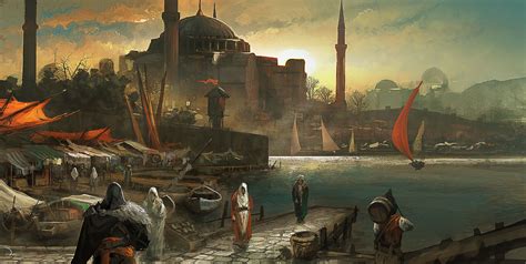 The Fall Of Constantinople Fantasy City Fantasy World Illustrations