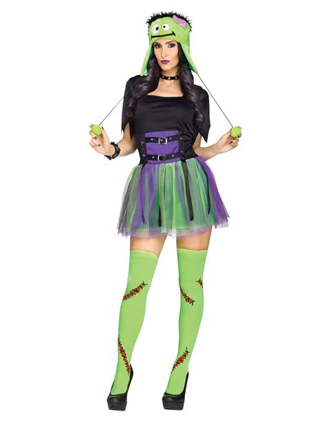 Cute Monster Halloween Ladies Costume Green Purple Deguise Toi Achat