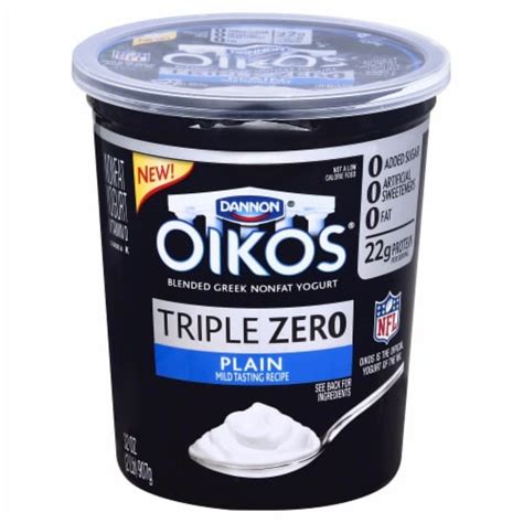 Dannon Oikos Triple Zero Plain Blended Nonfat Greek Yogurt 32 Oz Ralphs