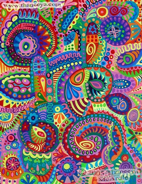 Colorful Abstract Art Detailed Psychedelic Abstract Paintings And