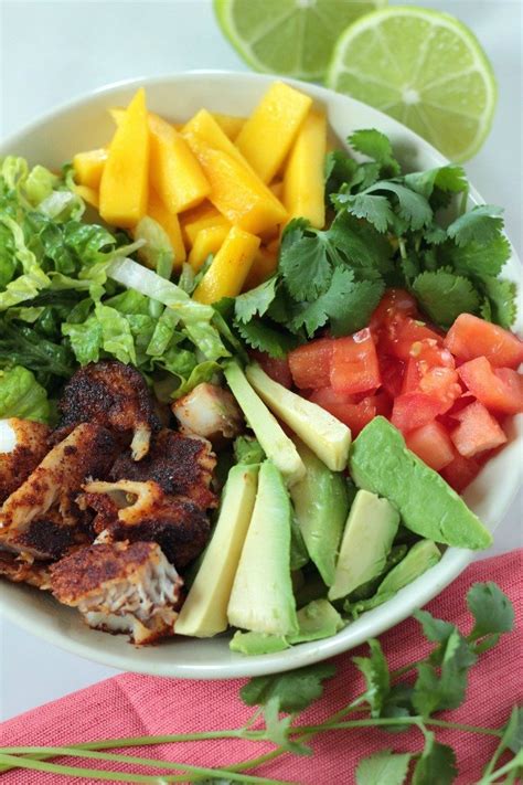 Maybe you would like to learn more about one of these? Blackened Fish Taco Salad Bowl - Physical Kitchness