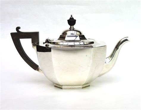 Vintage Birks Art Deco Silver Plate Tea Pot Agrohortipbacid